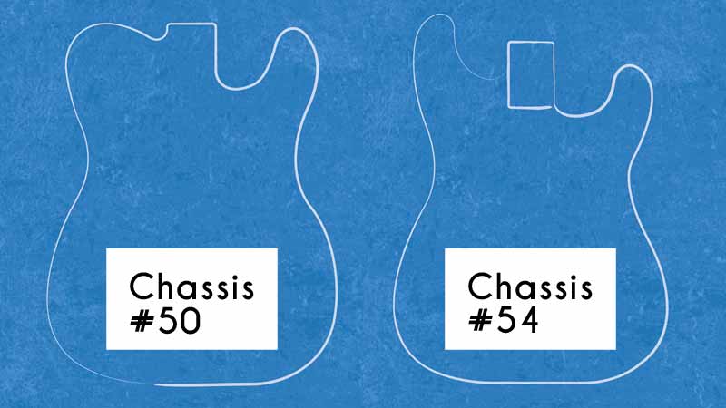 Chassis 50 and Chassis 54 are just some of the body shapes you can choose from at Thumb Groove Guitars