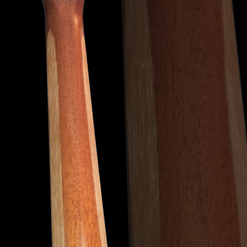 This is an image of thumb shelves on a neck of a Thumb Groove American Tailored Phantom Profile Guitars